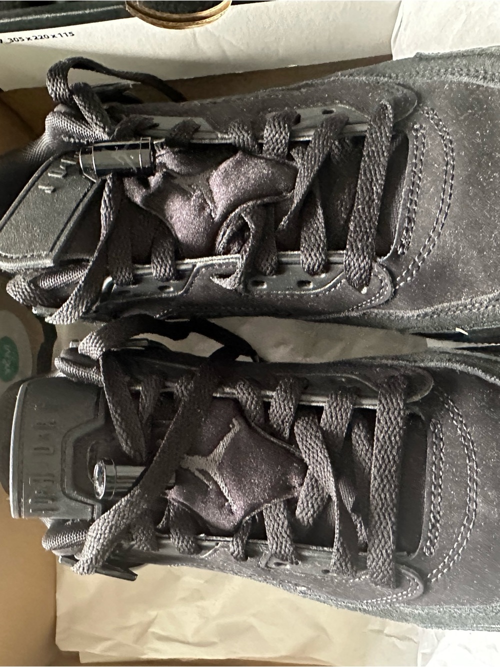Nike Air Jordan Men's Black Suede/Leather Sneaker - Picture 4 of 6